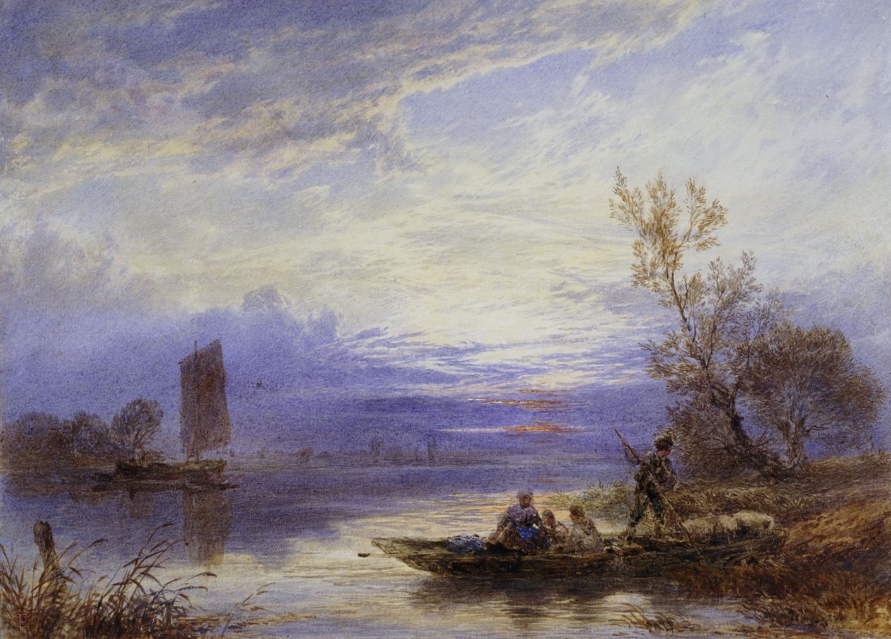 Prom o zachodzie słońca, autorstwa Myles Birket Foster