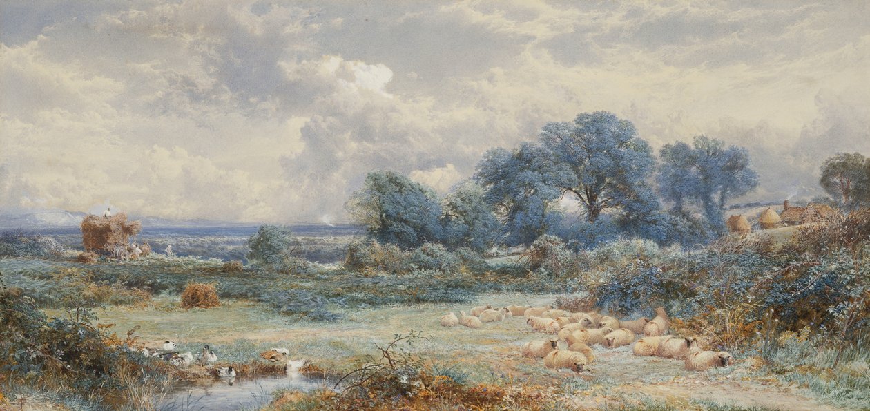 Widok na Holmwood Common, Surrey, autorstwa Myles Birket Foster