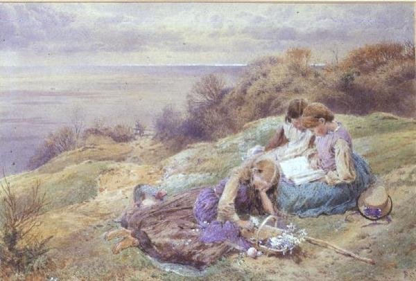 W Bonchurch, Isle of Wight autorstwa Myles Birket Foster