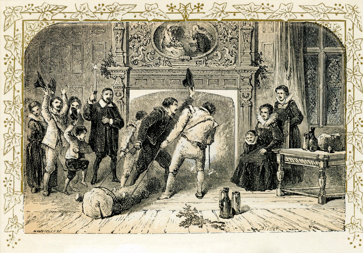 Ceremonia Wigilii - autorstwa Myles Birket Foster