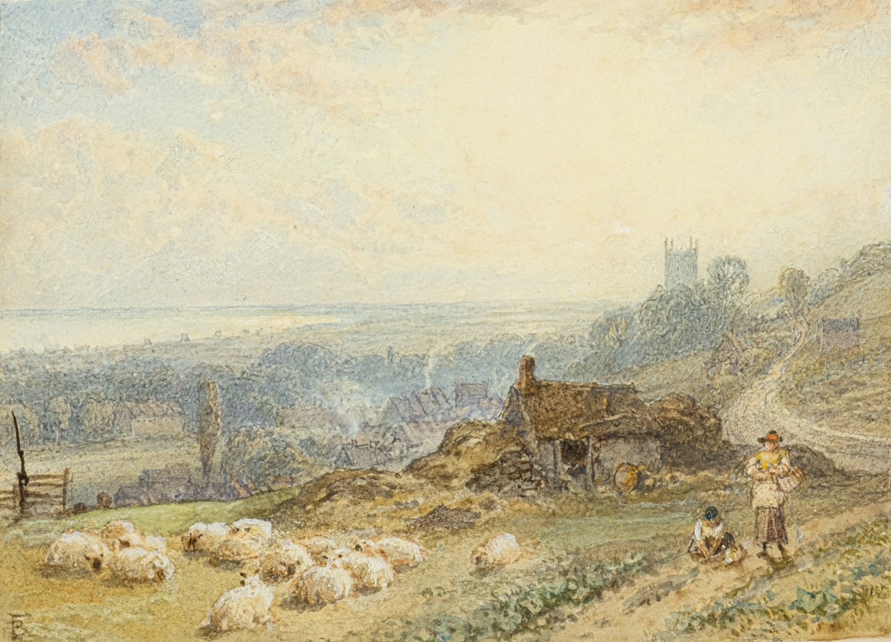 Hythe (akwarela) autorstwa Myles Birket Foster