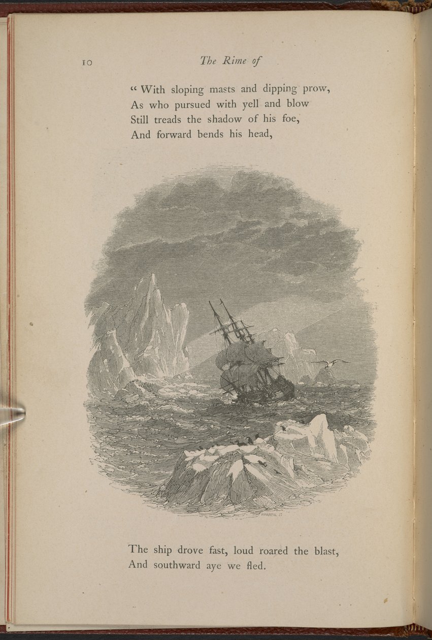 Ilustracja na stronie 10 z „Szronu starożytnego marynarza” Samuela Taylora Coleridge’a autorstwa Myles Birket Foster