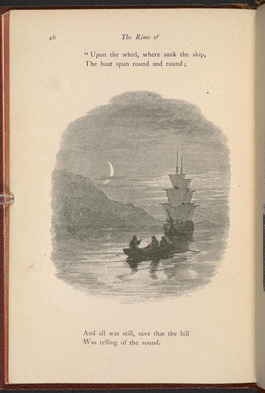 Ilustracja na stronie 46, z „Szronu starożytnego marynarza” Samuela Taylora Coleridge