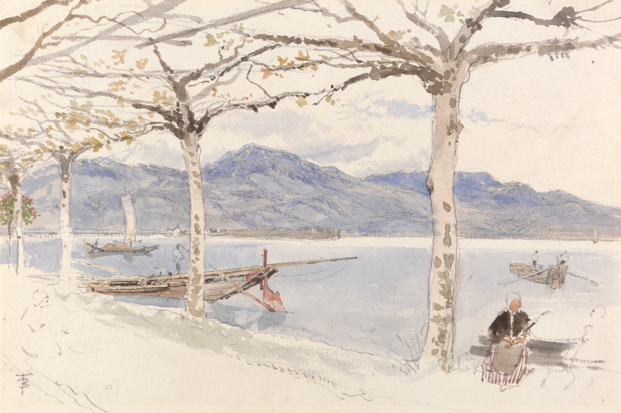 Jezioro Maggiore, Włochy autorstwa Myles Birket Foster