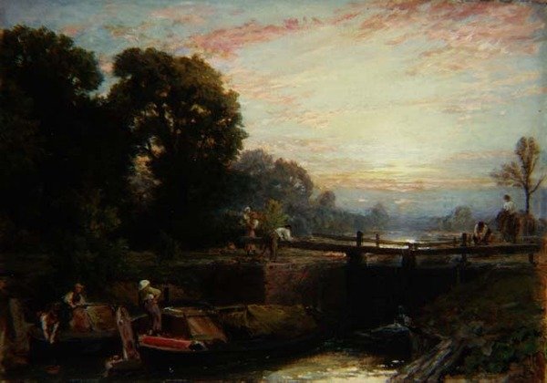 Zablokuj o zachodzie słońca autorstwa Myles Birket Foster
