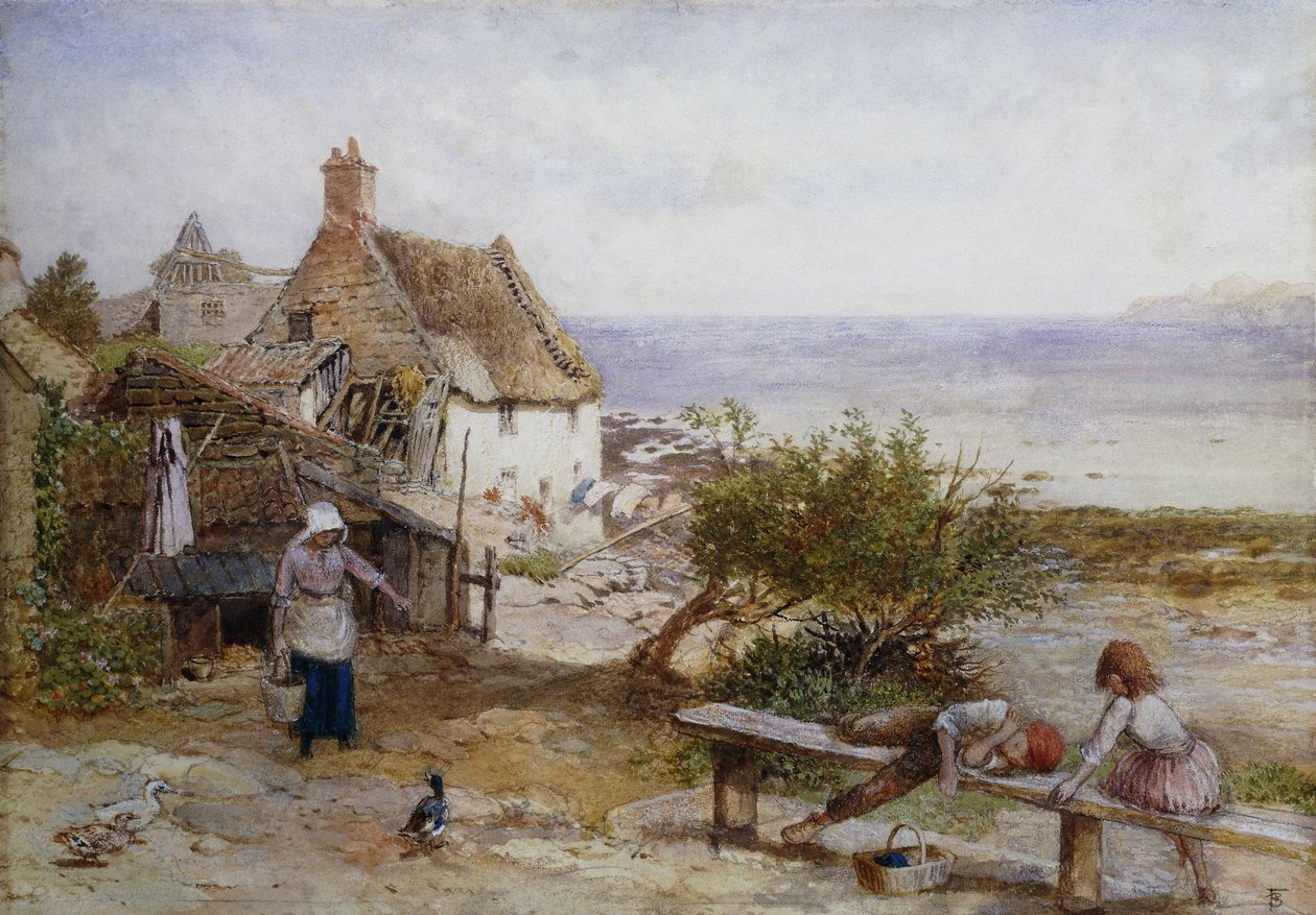 Zatoka Runswick, Yorkshire, autorstwa Myles Birket Foster