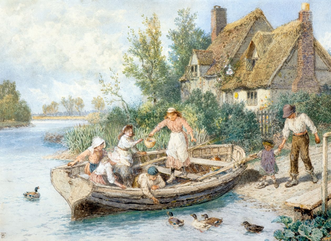 Prom (akwarela) autorstwa Myles Birket Foster