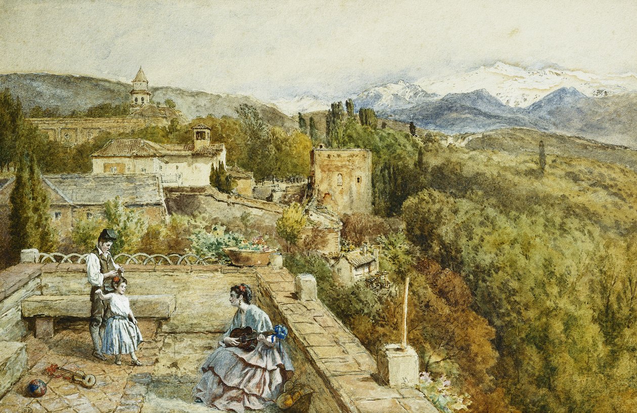 Sierra Nevada z Alhambry, autorstwa Myles Birket Foster