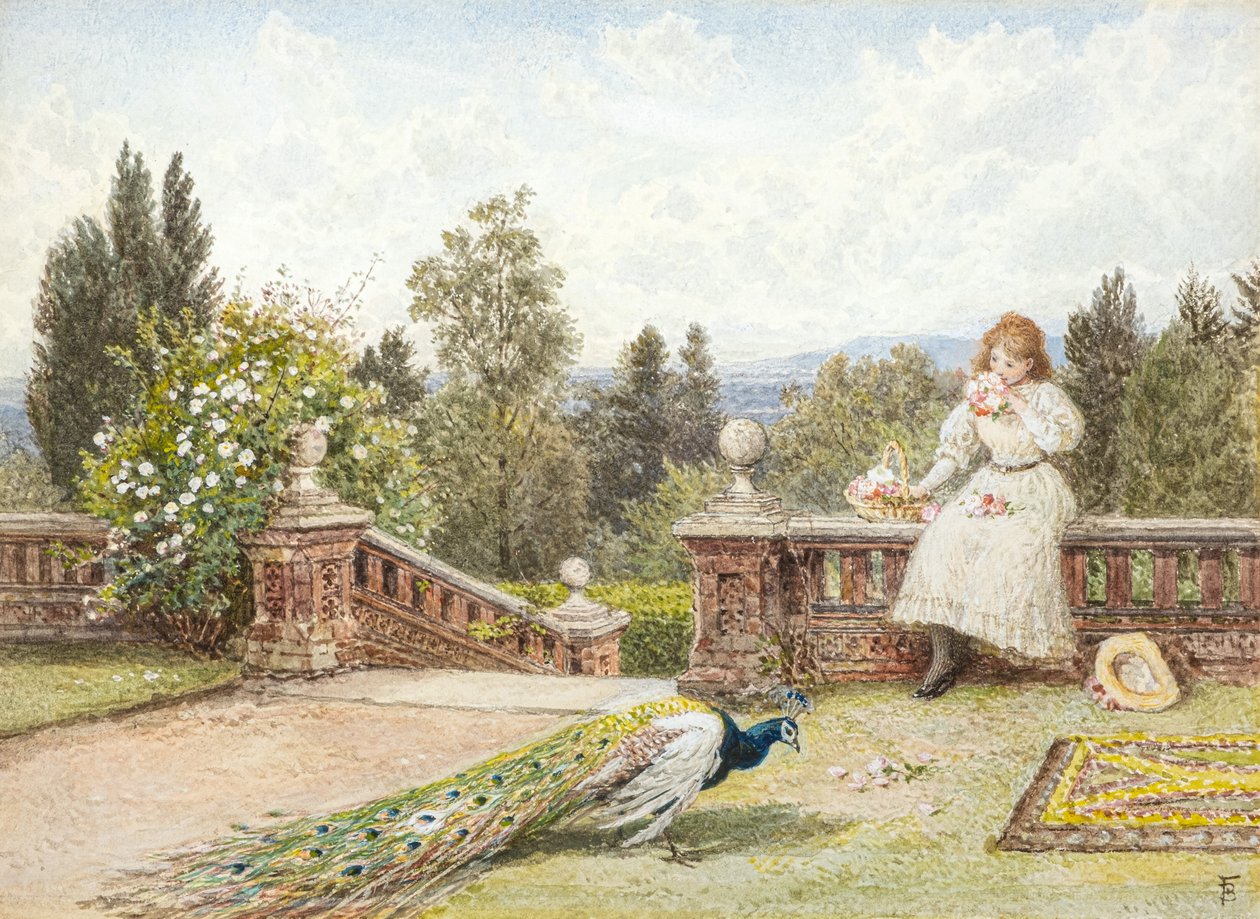 Taras (akwarela) autorstwa Myles Birket Foster