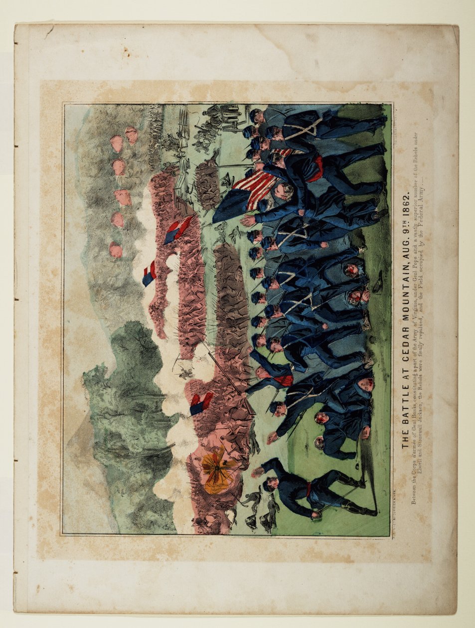 Bitwa pod Cedar Mountain, 9 sierpnia 1862 autorstwa N. and Ives, J.M. Currier