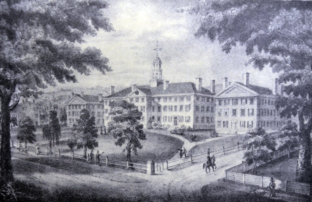 Currier & Ives ilustracja XIX wieku. Dartmouth College autorstwa N. and Ives, J.M. Currier