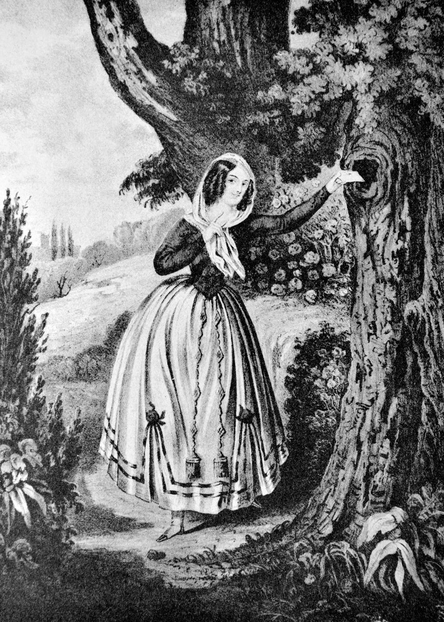 Currier & Ives ilustracja XIX wieku. Moja pierwsza miłość autorstwa N. and Ives, J.M. Currier