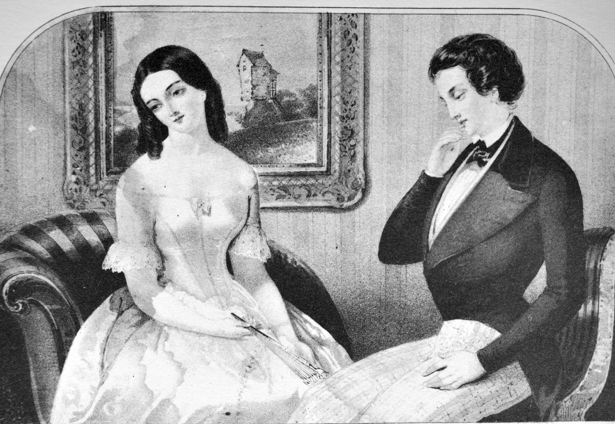 Currier & Ives ilustracja XIX wieku. Pojawianie się pytania autorstwa N. and Ives, J.M. Currier