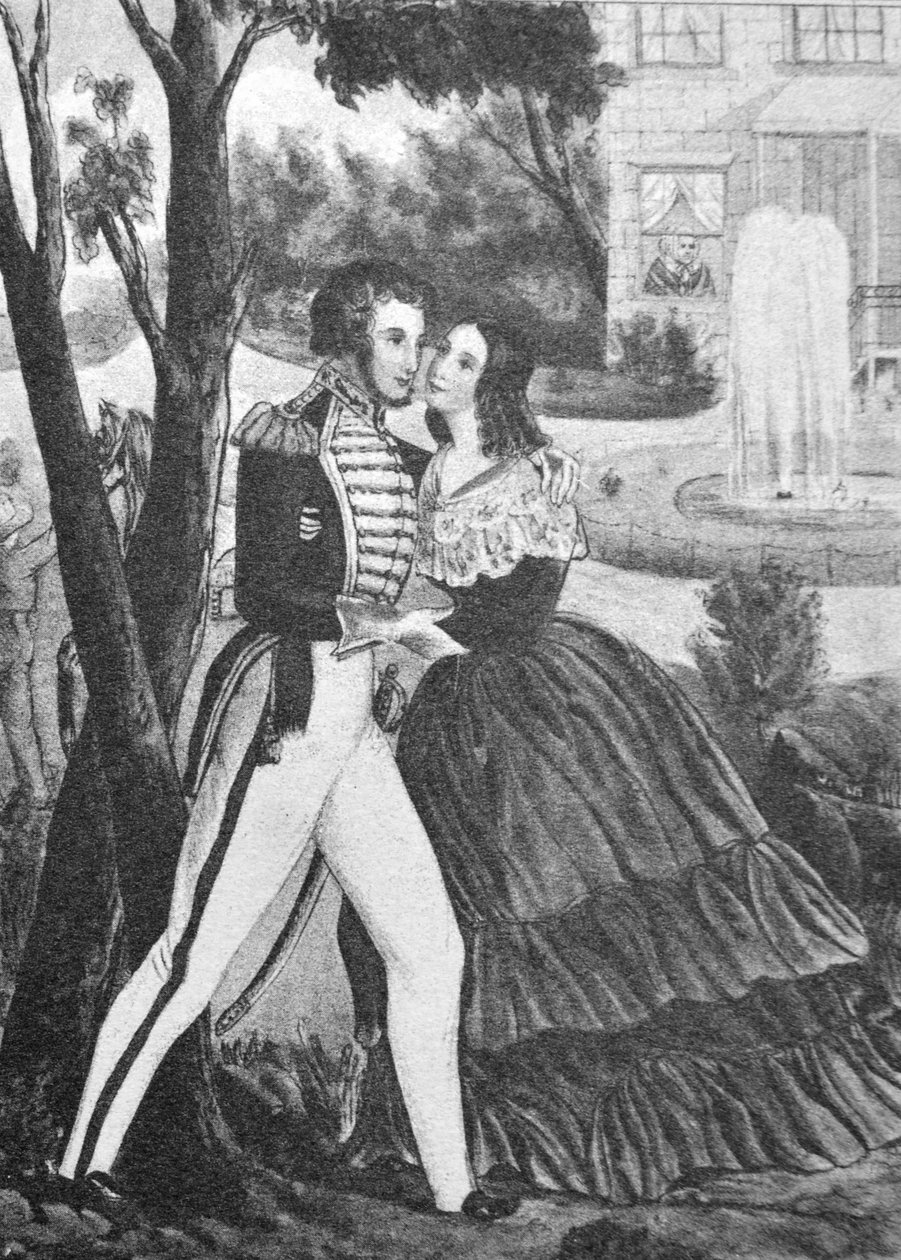 Currier & Ives ilustracja XIX wieku. Powrót żołnierzy autorstwa N. and Ives, J.M. Currier