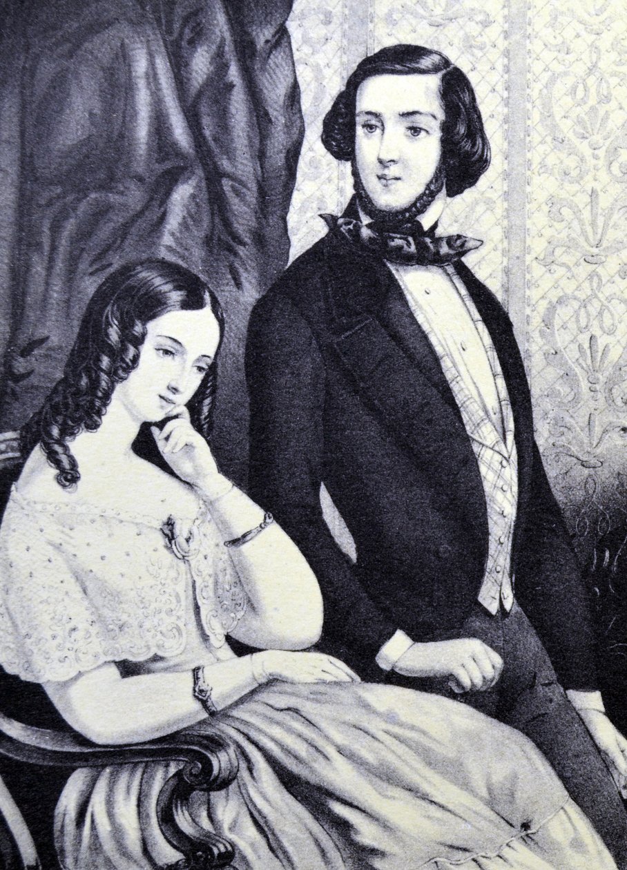 Currier & Ives ilustracja XIX wieku. Kłótnia kochanków autorstwa N. and Ives, J.M. Currier