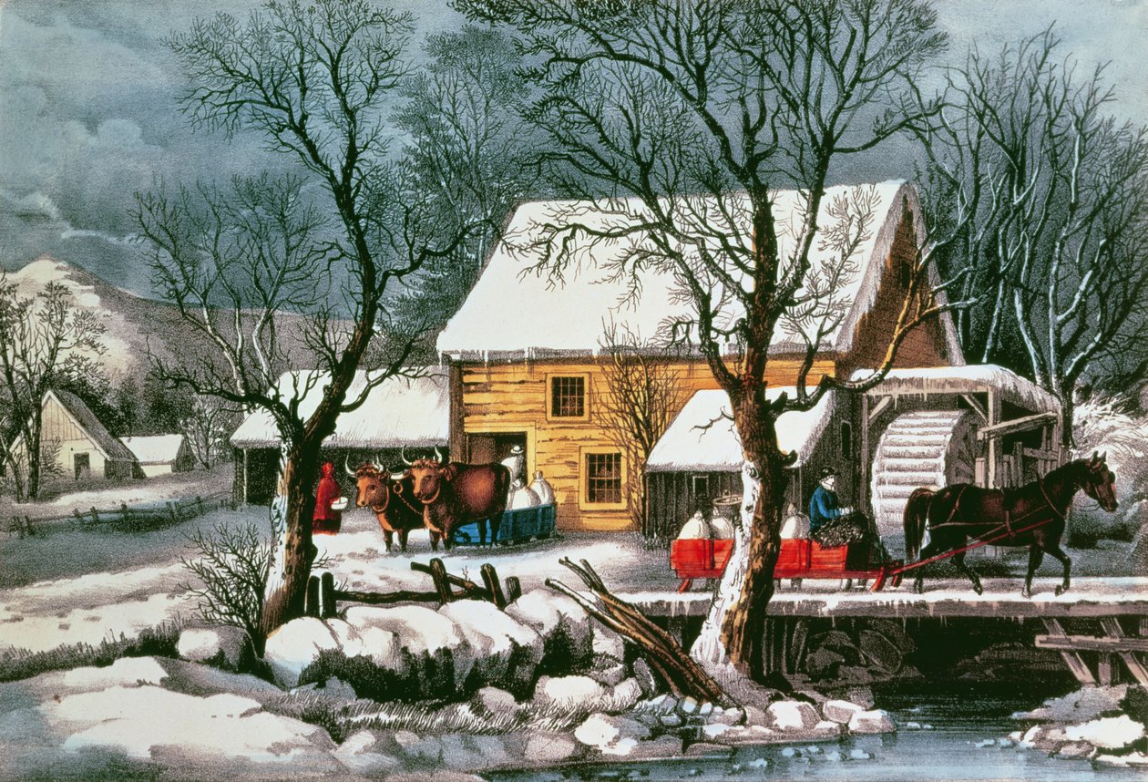 Zamrożone, 1872 (druk) autorstwa N. and Ives, J.M. Currier