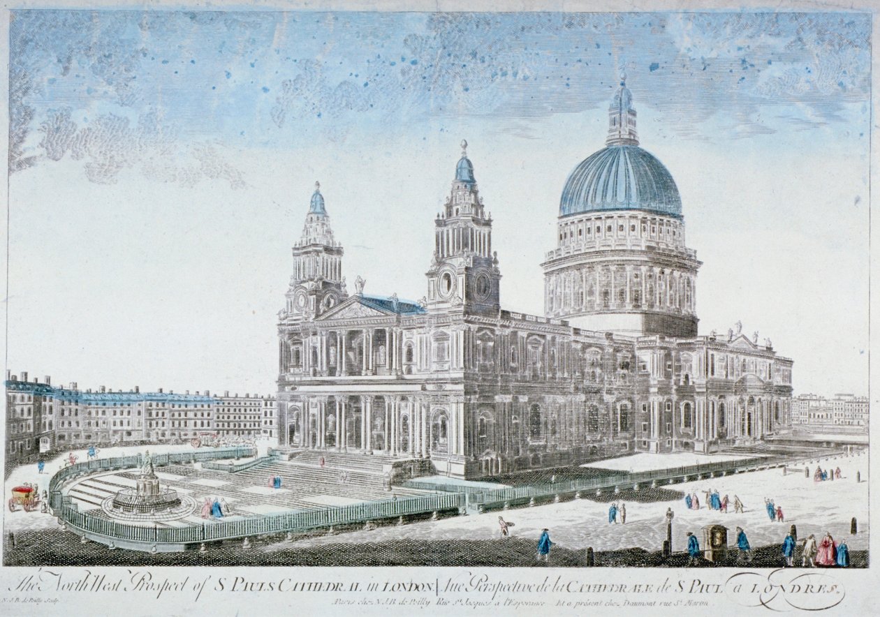 Katedra św. Pawła w Londynie, 1755 autorstwa NJB de Poilly