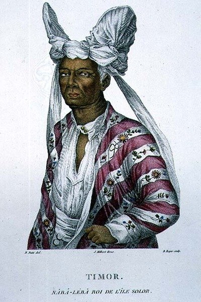 Naba-Leba, królowa wyspy Solor, niedaleko Timoru, tablica 25 z „Podróży odkrywczej do ziem australijskich”, ryt. B. Roger, wyd. 1800-04 (grawerowanie) autorstwa N. (after) Petit