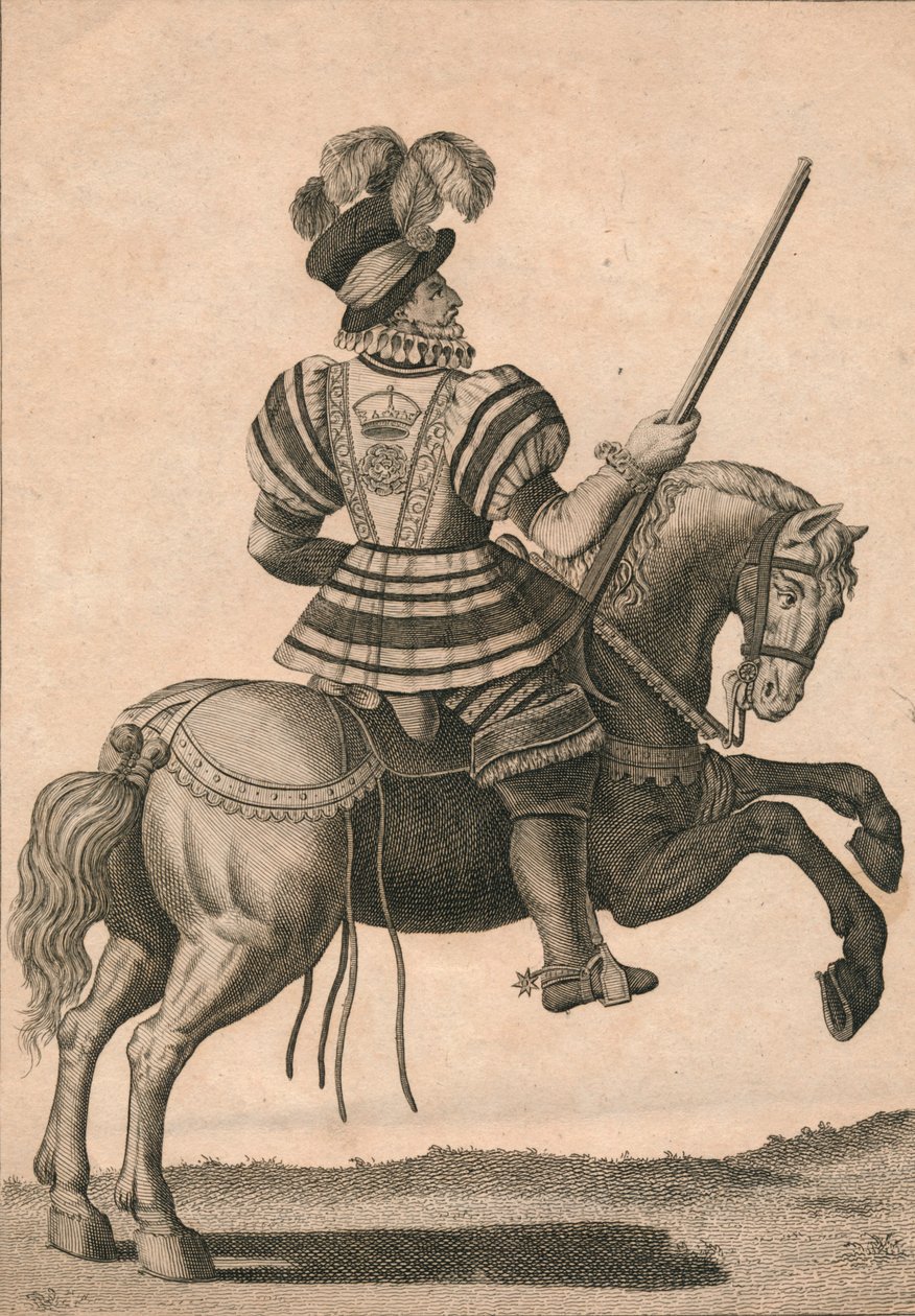 Yeoman z gwardii, uczestniczący w postępie królowej Elżbiety, ok. 1800 r. autorstwa N. C. Goodnight
