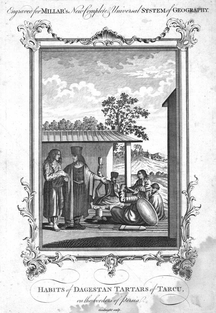 Nawyki Dagestańskich Tatarów z Tarcu, na pograniczu Persji, 1780 autorstwa N. C. Goodnight
