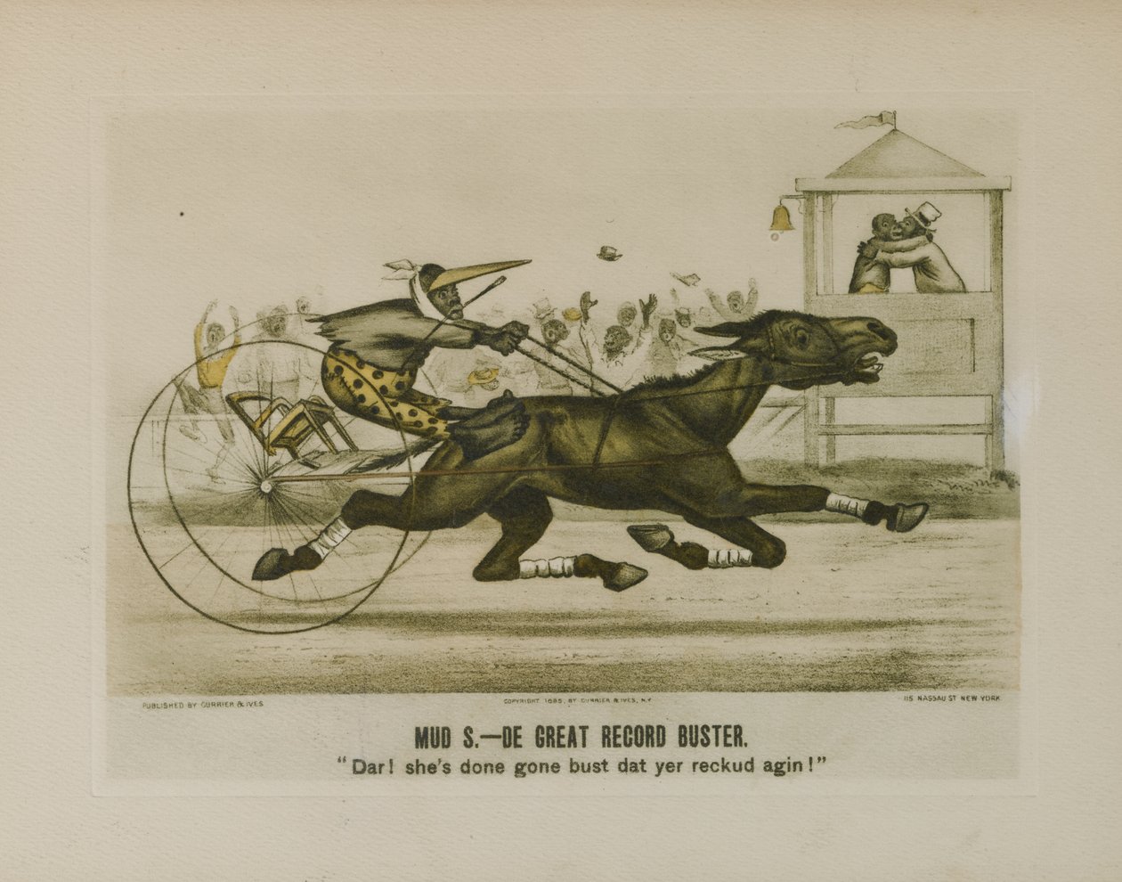 Mud S. - Wielki rekordzista autorstwa N. & Ives J.M.(1824 95) (after) Currier