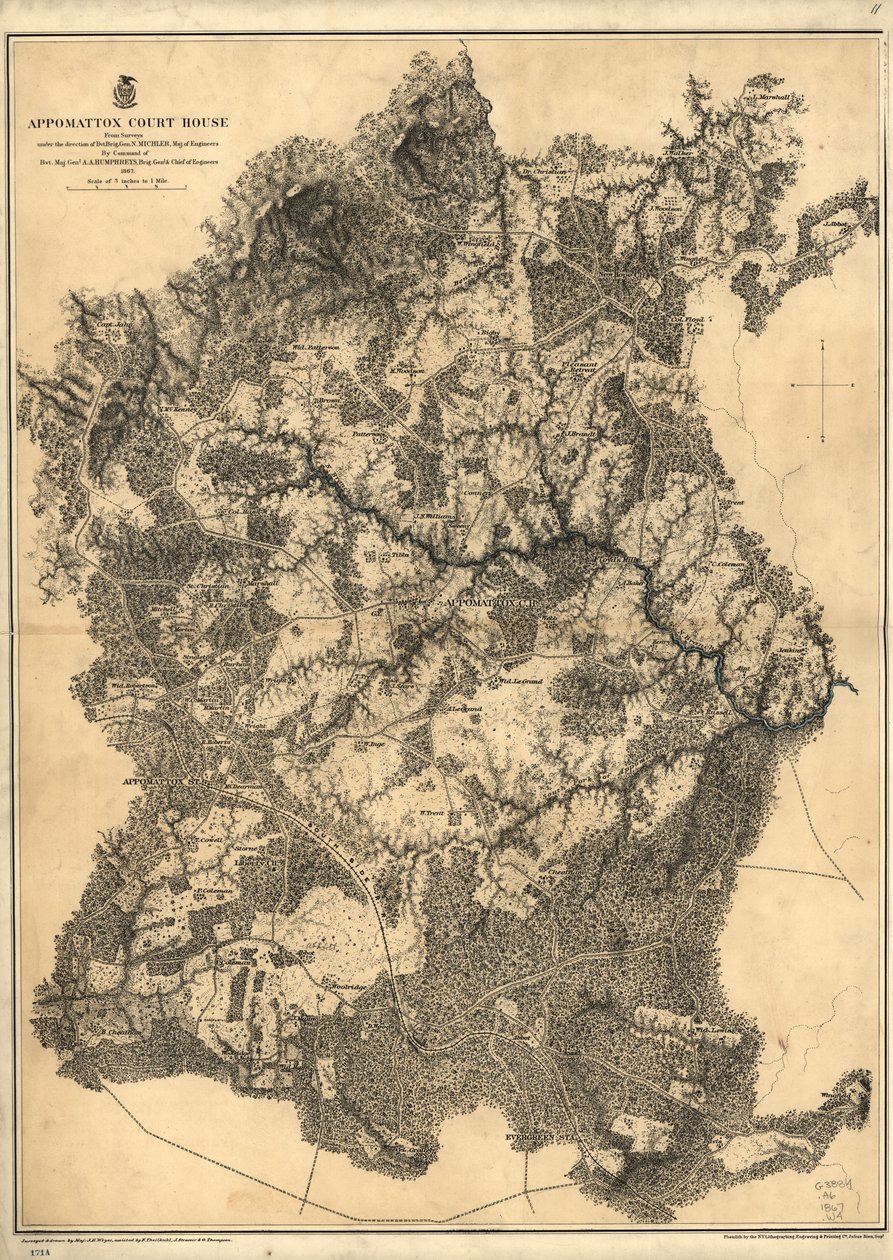 Sąd Appomattox. [1865] autorstwa N. Michler
