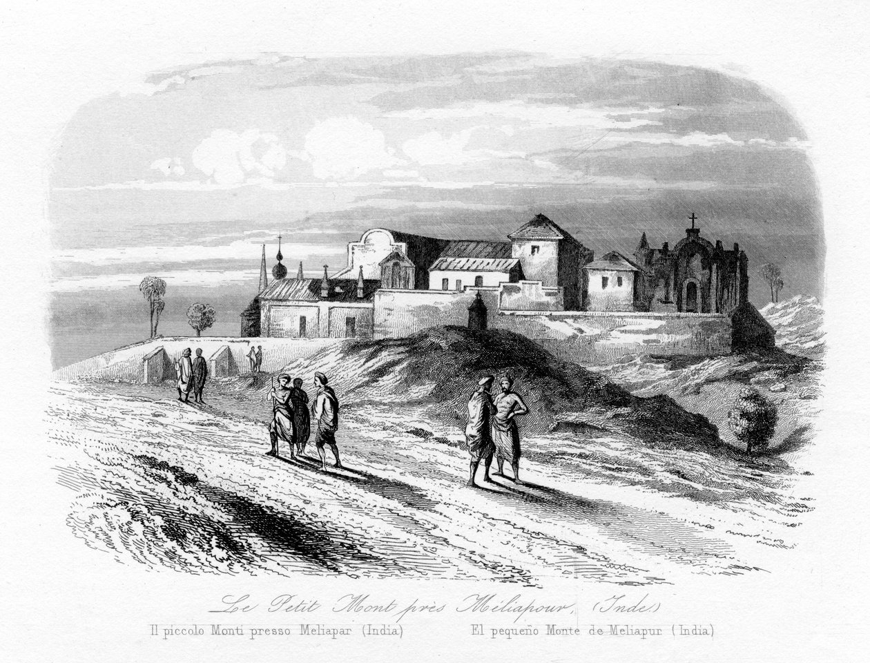 Mała góra w pobliżu Meliapur, Indie, ok. 1840 r. autorstwa N. Remond