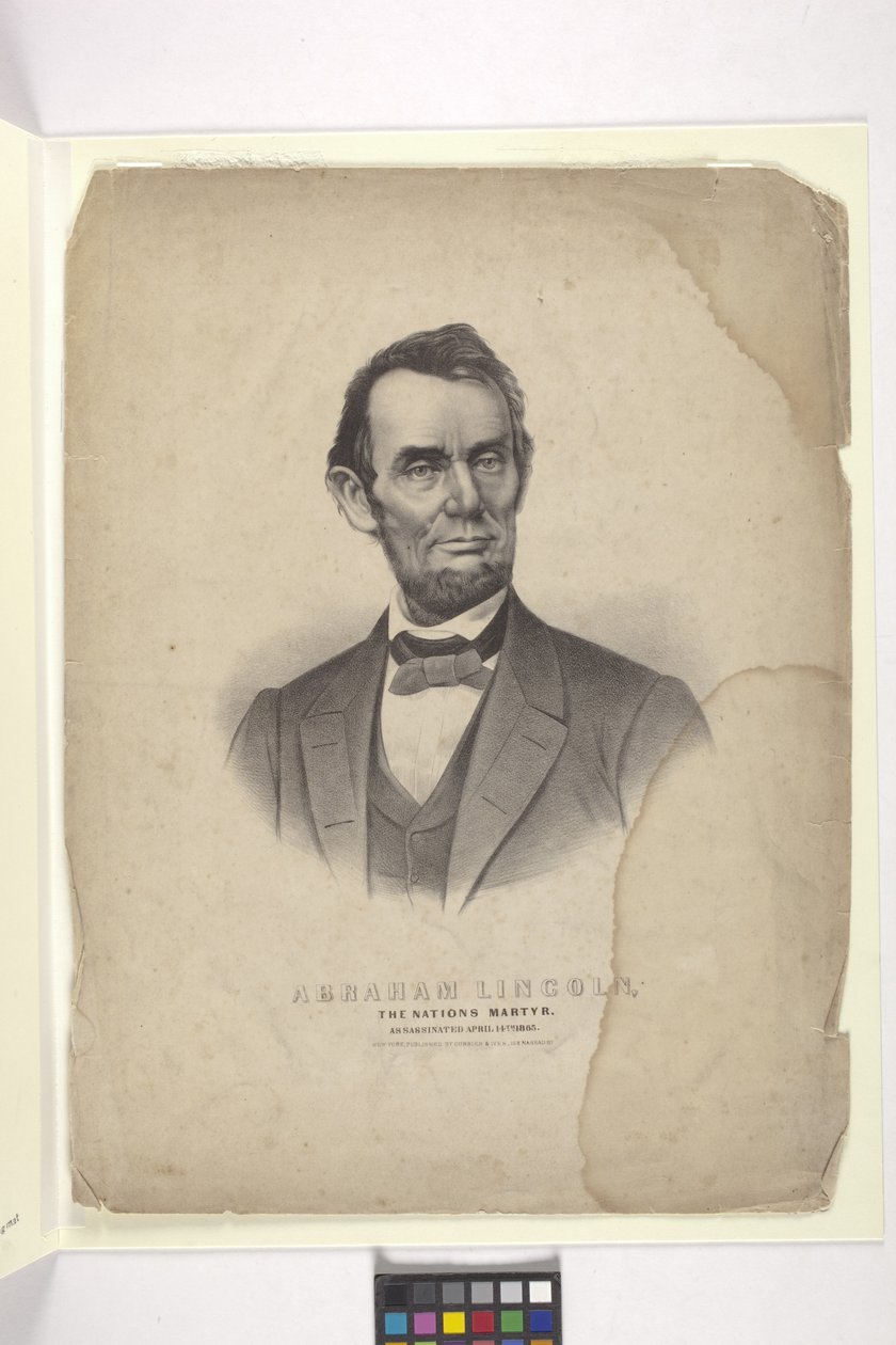 Abraham Lincoln (litografia ręcznie kolorowana) autorstwa N. and Ives J.M. (1824 95) Currier