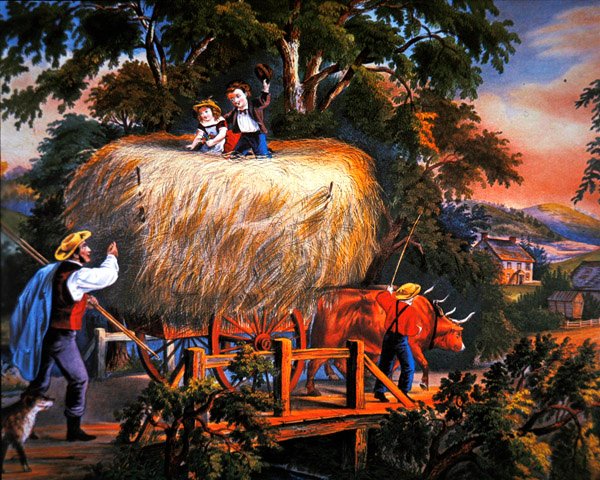 American Country Life: czas sianokosów - ostatni ładunek autorstwa Currier and Ives