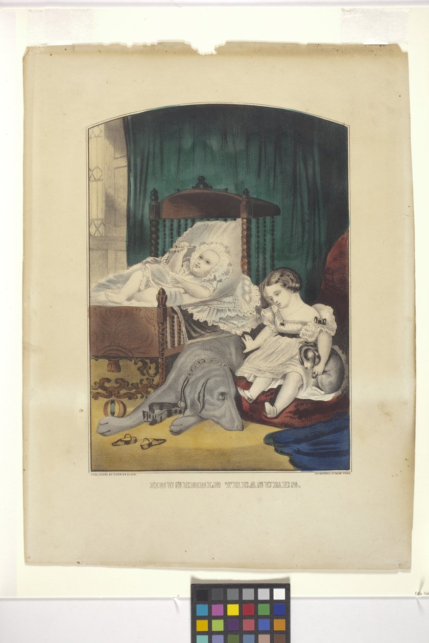 Skarby gospodarstwa domowego (litografia ręcznie kolorowana) autorstwa N. and Ives J.M. (1824 95) Currier