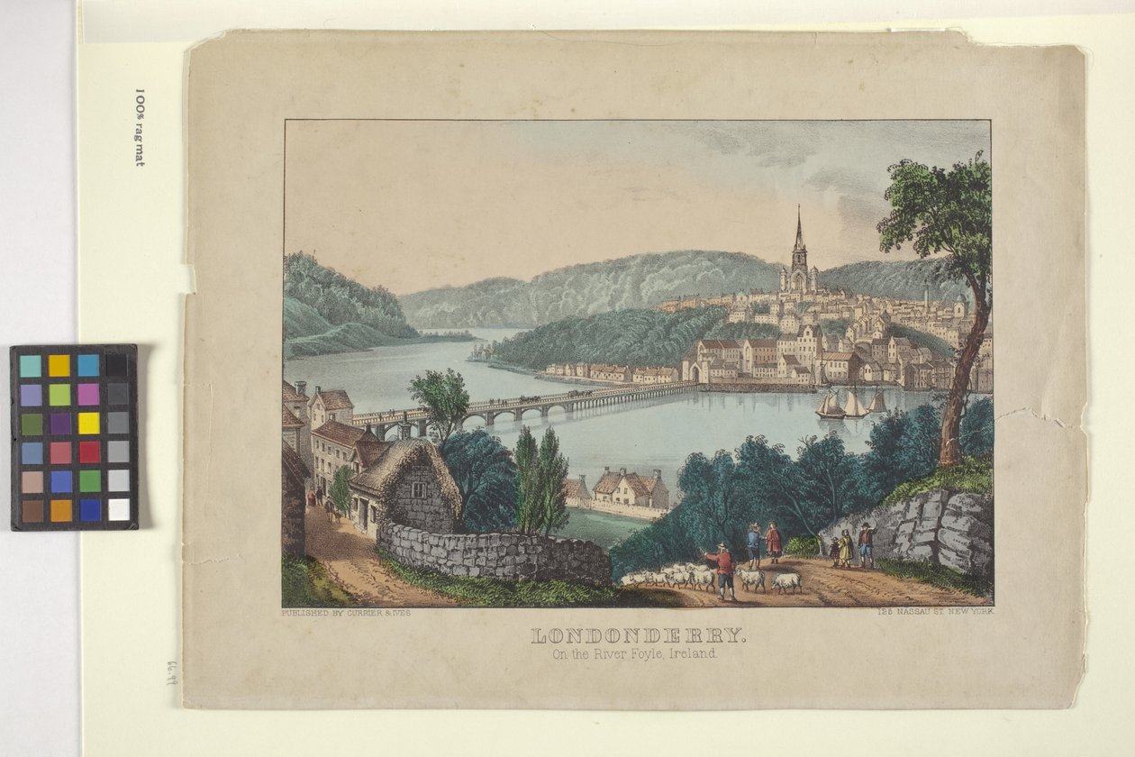 Londonberry (litografia ręcznie kolorowana) autorstwa N. and Ives J.M. (1824 95) Currier