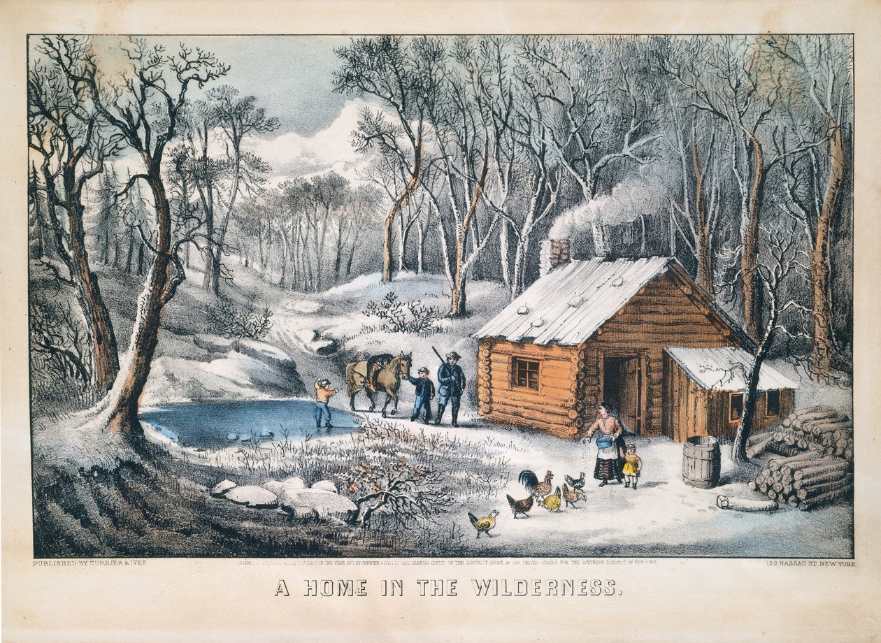 Dom na pustkowiu autorstwa Currier and Ives
