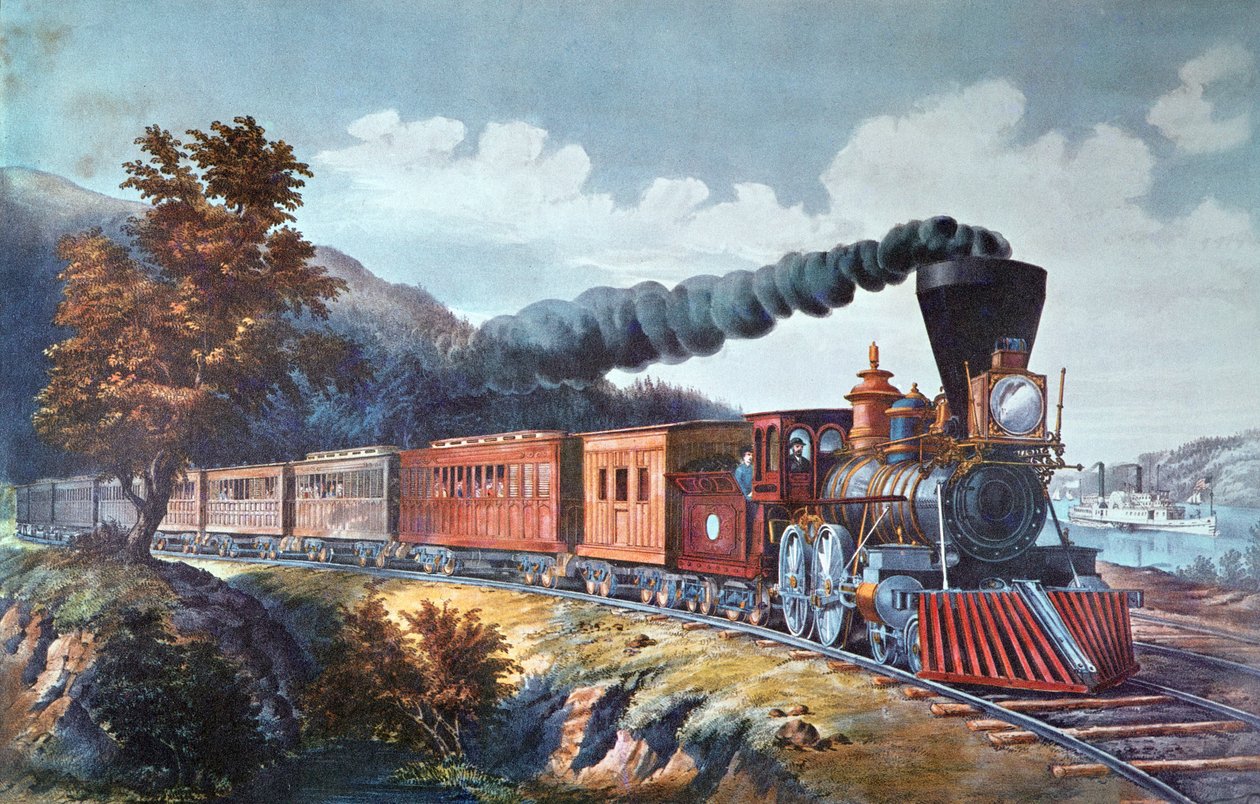 Pociąg American Express autorstwa Currier and Ives