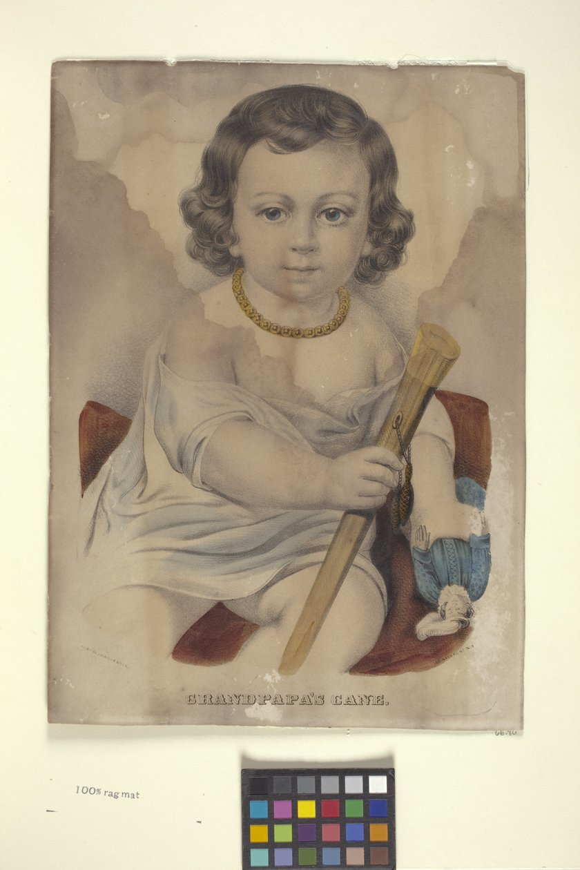 Laska Dziadka (litografia ręcznie kolorowana) autorstwa N. and Ives J.M. (1824 95) Currier