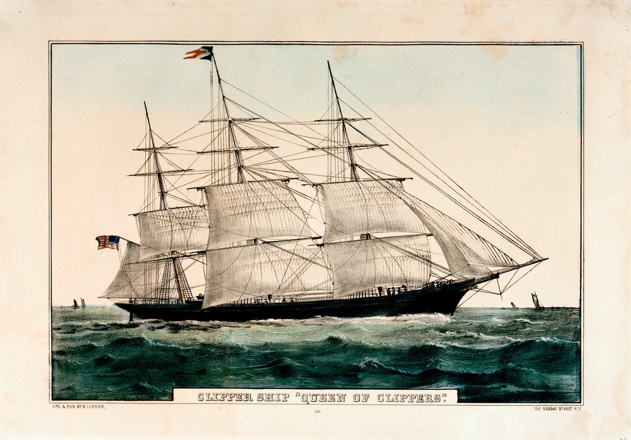 Litografia zatytułowana "Clipper Ship 