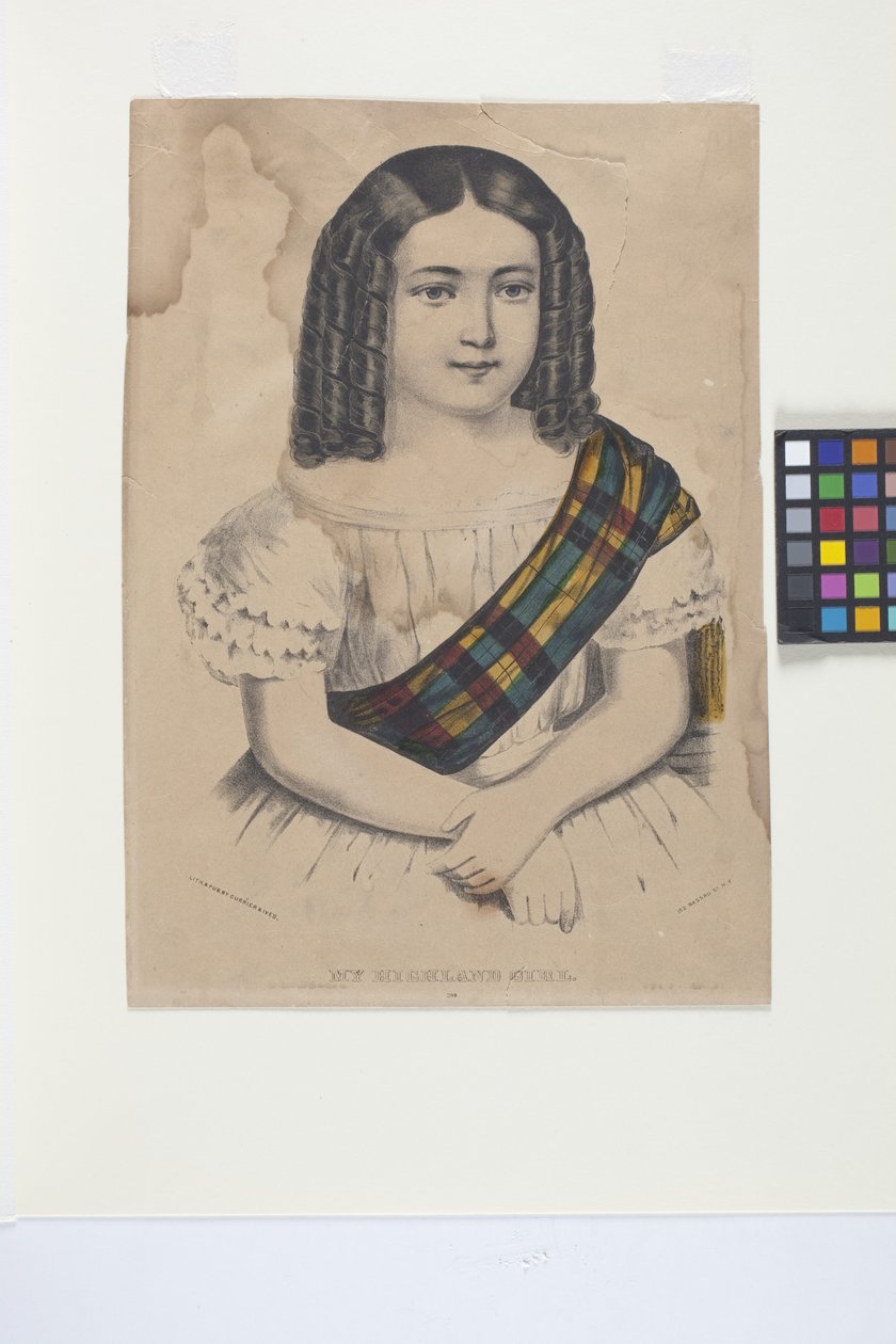 My Highland Girl (litografia ręcznie kolorowana) autorstwa N. and Ives J.M. (1824 95) Currier