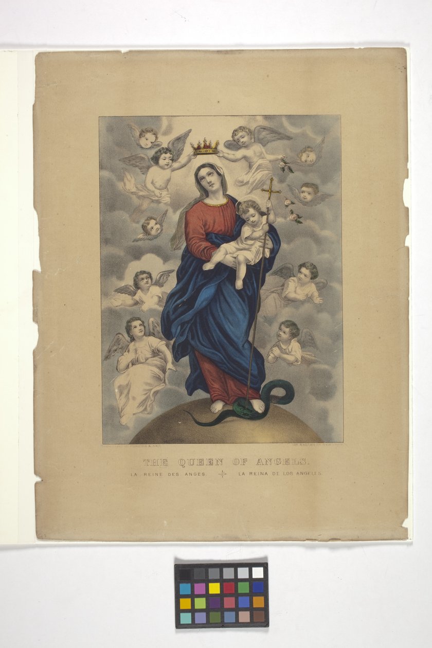 Queen Of Angels (litografia ręcznie kolorowana) autorstwa N. and Ives J.M. (1824 95) Currier