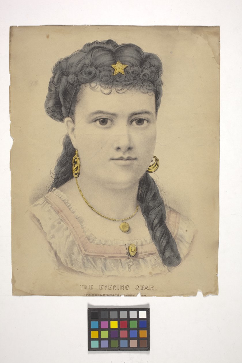 Gwiazda wieczorna (litografia ręcznie kolorowana) autorstwa N. and Ives J.M. (1824 95) Currier