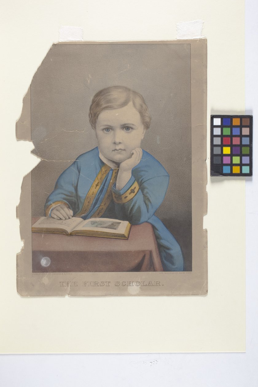 Pierwszy uczony (litografia ręcznie kolorowana) autorstwa N. and Ives J.M. (1824 95) Currier