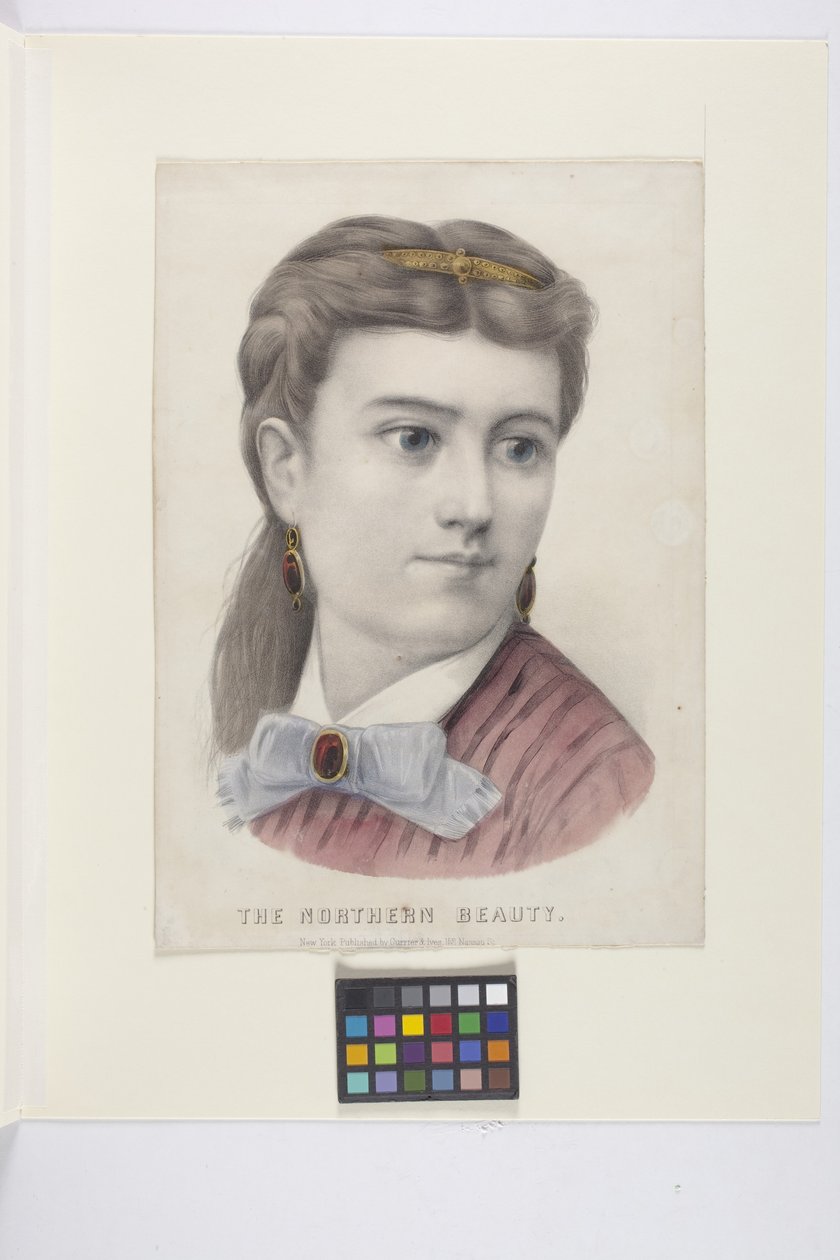 The Northern Beauty (litografia ręcznie kolorowana) autorstwa N. and Ives J.M. (1824 95) Currier