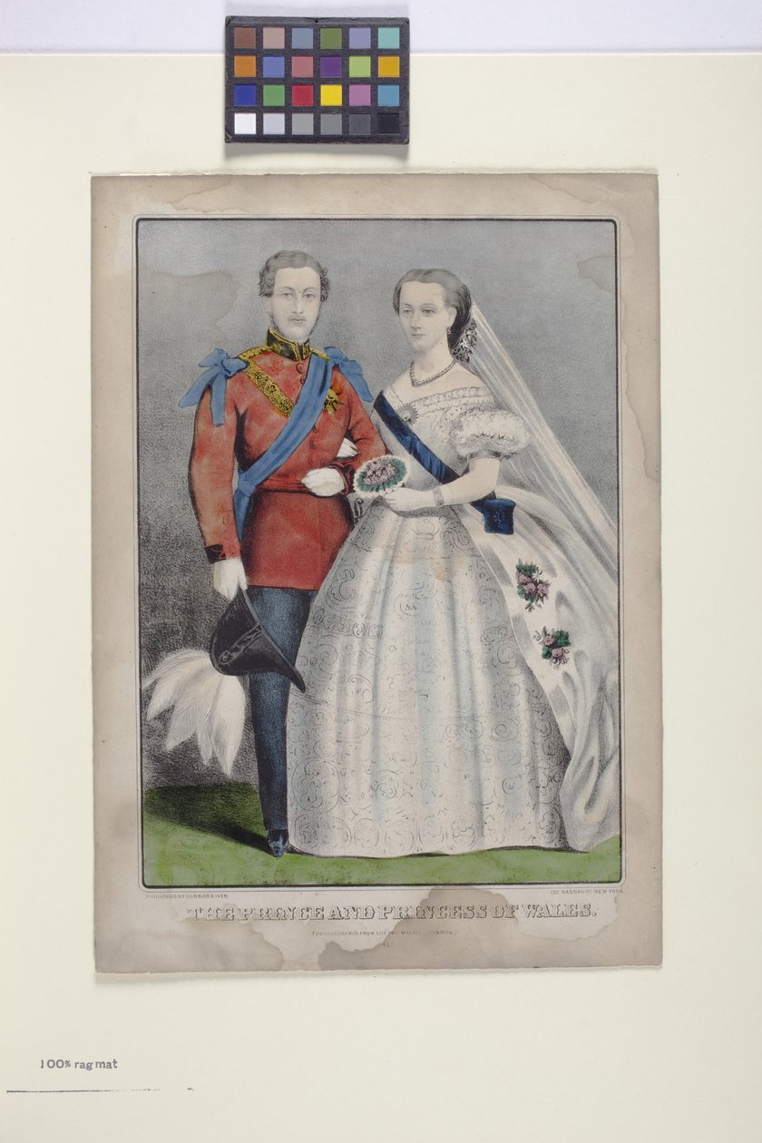 Książę i księżna Walii (litografia ręcznie kolorowana) autorstwa N. and Ives J.M. (1824 95) Currier