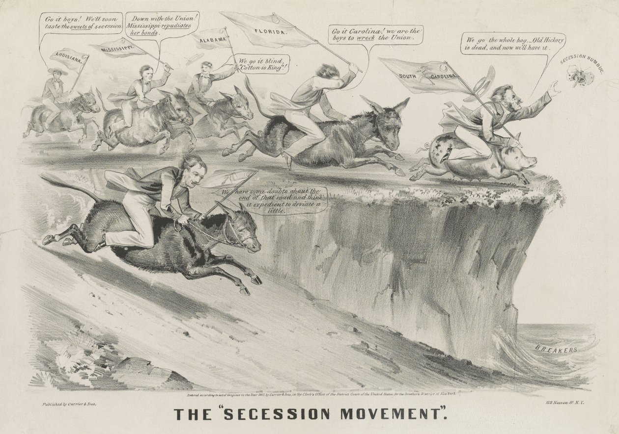 „Ruch secesji” autorstwa Currier and Ives