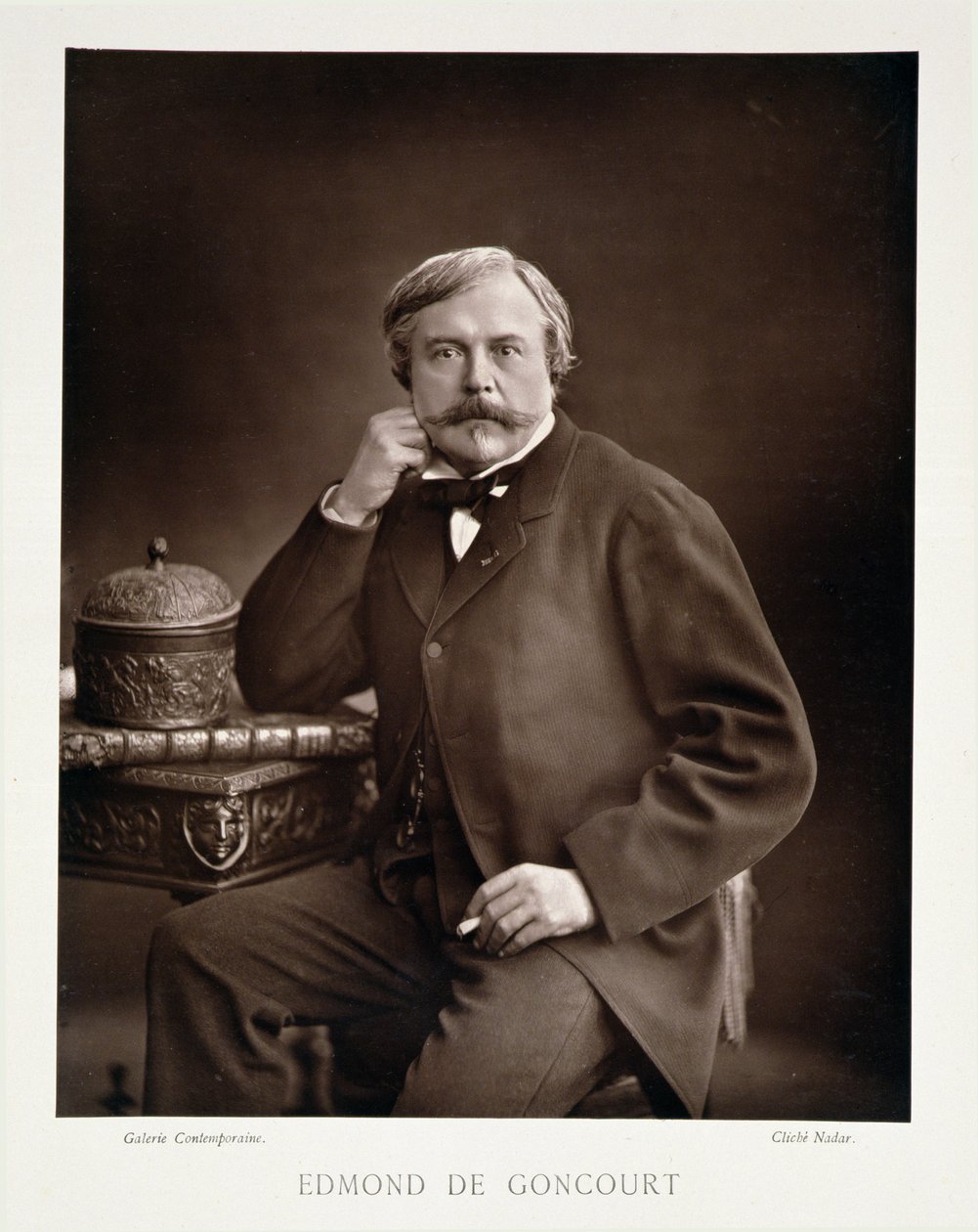 Edmond de Goncourt (1822-96) z „Galerie Contemporaine”, c.1874-78 autorstwa Nadar