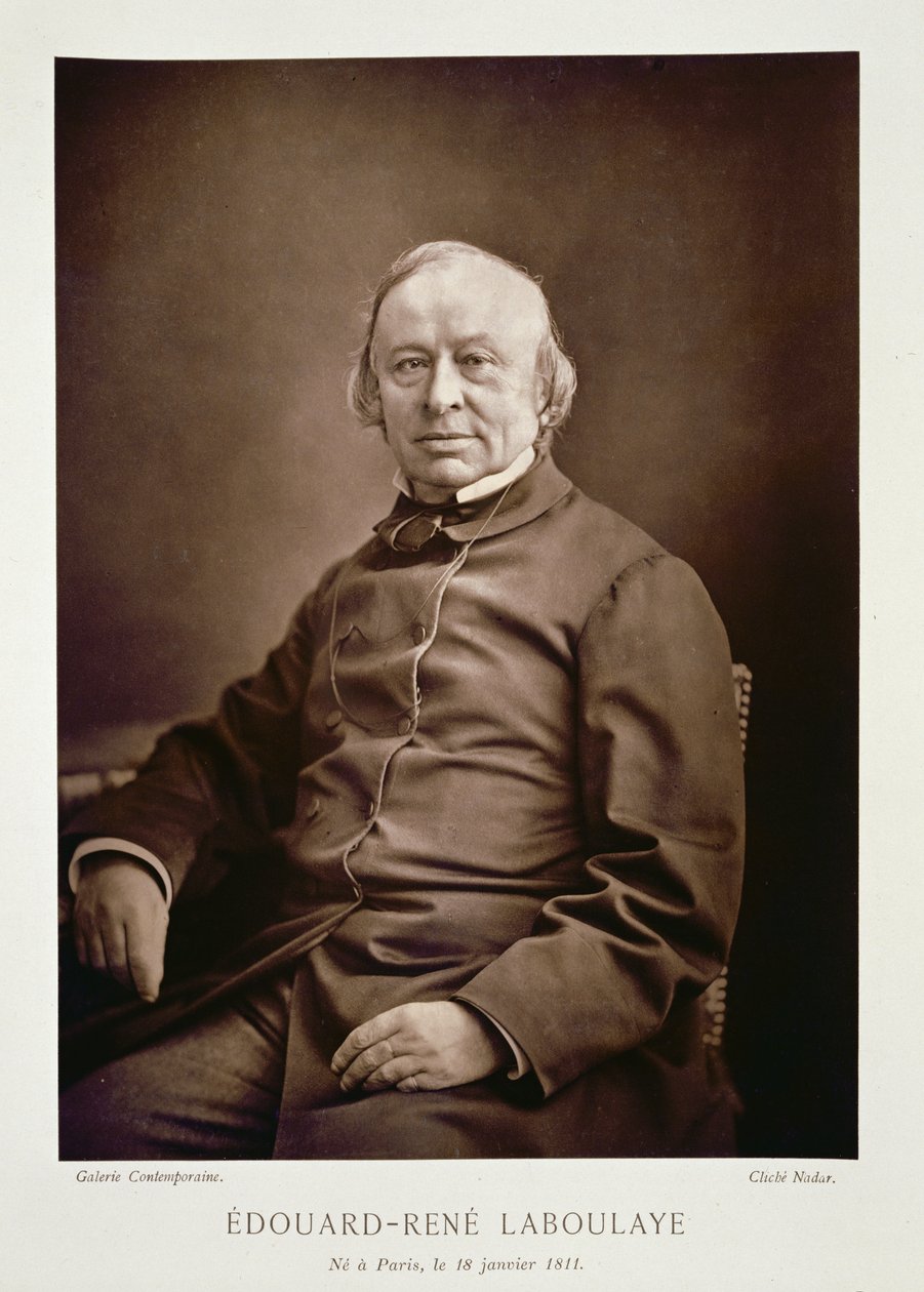 Edouard-Rene Laboulaye (1811-83), z „Galerie Contemporaine”, c.1874-78 autorstwa Nadar