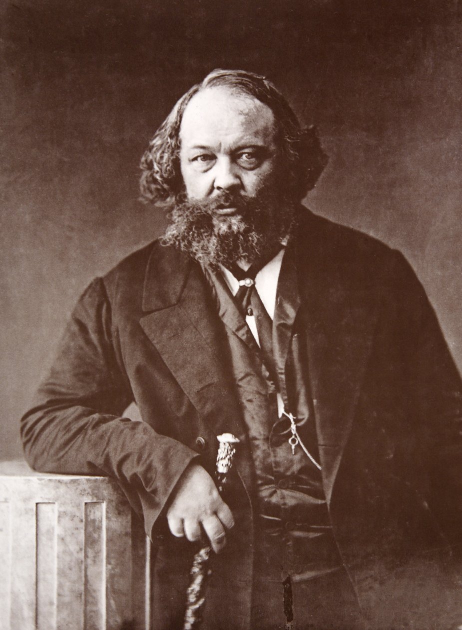 Michaił Aleksandrowicz Bakounine, c.1865 (fotograwiura) autorstwa Nadar