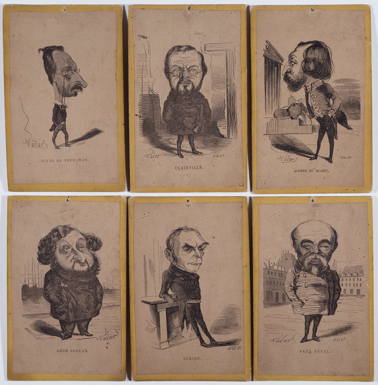 6 Portraits-Charge (Opłata za portrety): Jules de Premaray (Jules Martial Regnault autorstwa Nadar