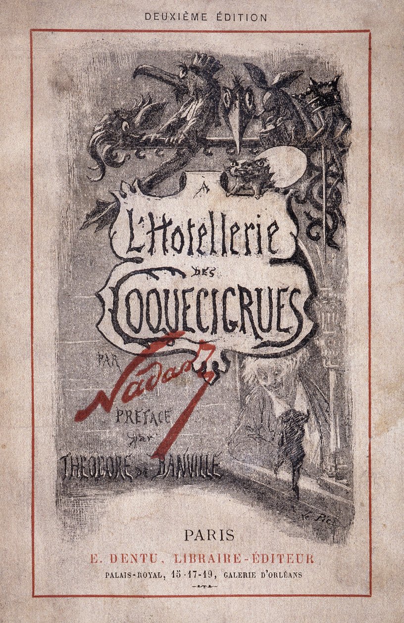 Zarezerwuj „Hotellerie des coquecicrues””. Notatki ołówkowe, przedmowa Theodore de Banville autorstwa Nadar