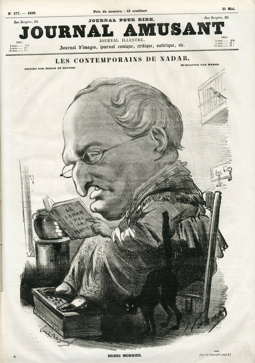 Okładka „Le Journal Amusant”, 05 maja 1859 (ryba) autorstwa Nadar