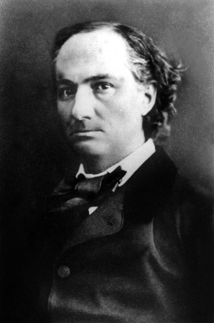Francuski poeta Charles Baudelaire (1821 - 1867) sfotografowany przez Nadara XIX wiek autorstwa Nadar