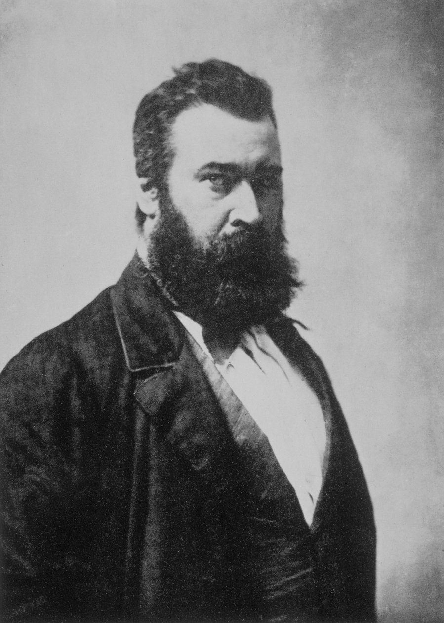 Jean-Francois Millet (1814-1875), francuski malarz, fot. Nadar autorstwa Nadar